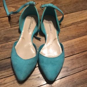 Blue dress flats